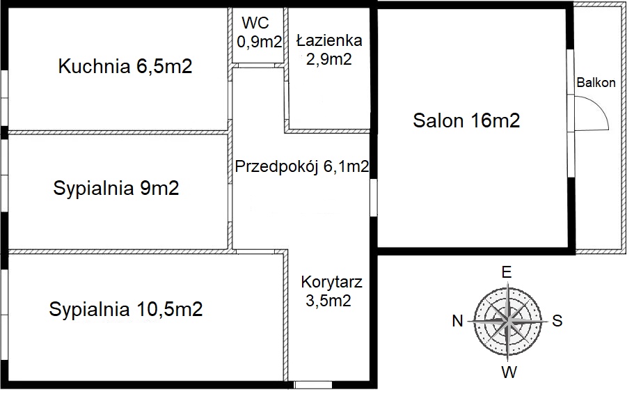 3 pokojowe mieszkanie 55,4 m2 w doskonałej lokalizacji - 18