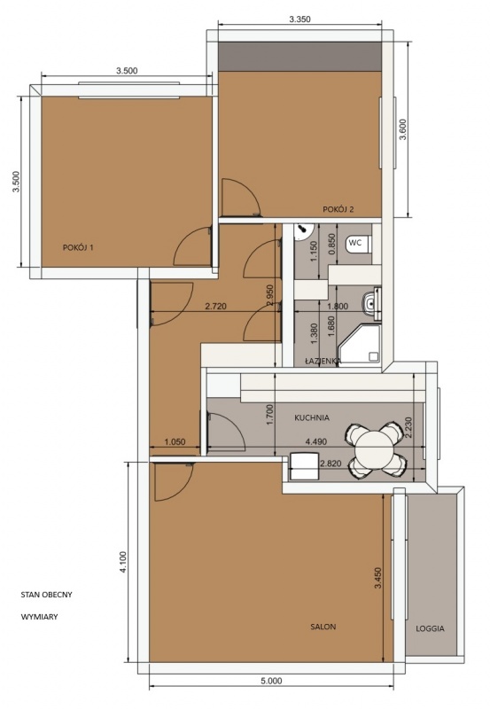 Mieszkanie 65m2 3 pokoje, osobna kuchnia, konsultacja architekta w cenie - 18