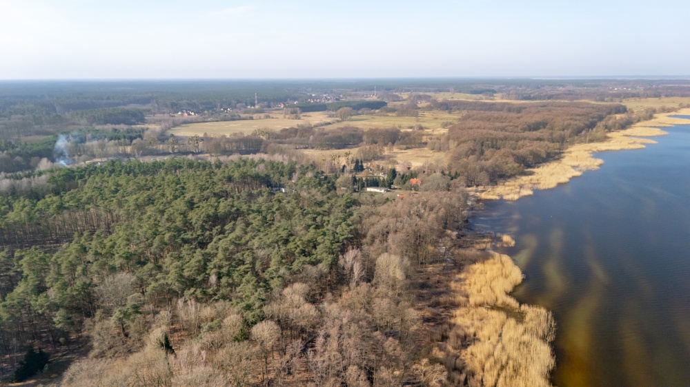 Działka przy lesie, nad Zalewem Szczecińskim z warunkami. - 2