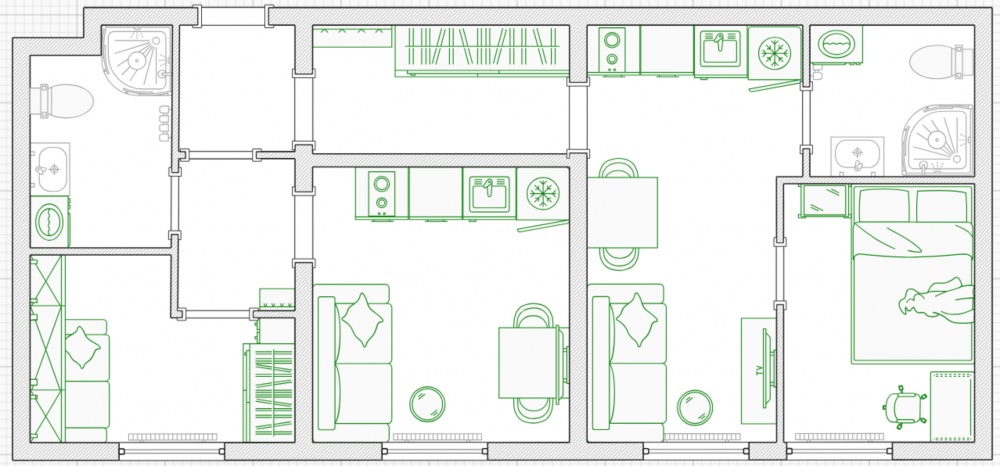 Mieszkanie inwestycyjne 2 x 2 pok. - po remoncie, wynajęte 100% - 11