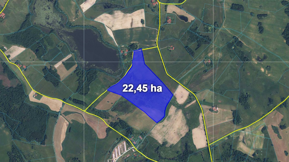 Działka z Warunkami Zabudowy 22,45 ha – Żabin, gm. Banie Mazurskie - 1