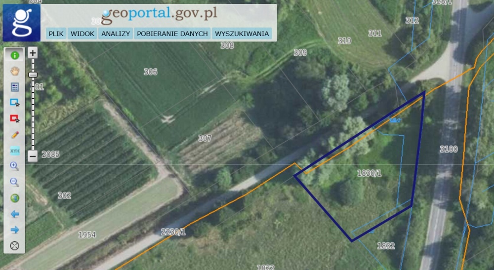 Działka budowlana z warunkami zabudowy 1330m Linów 1830/1 - 0