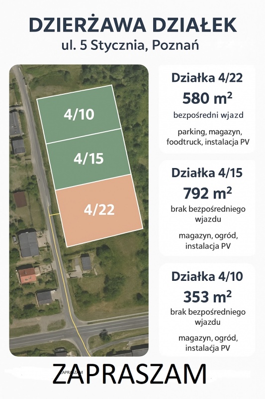 Działki w dzierżawę na Jeżycach - 0