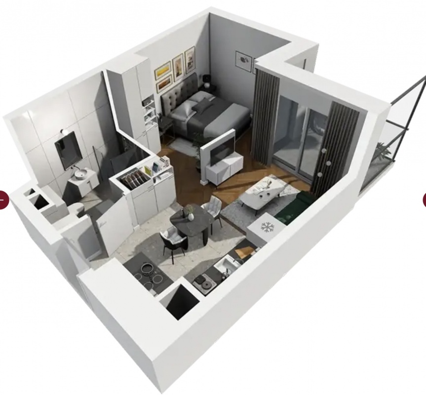 33 m2 Gdańsk Śródmieście, widok na Motławę, inwestycja Kapitanat - For sale comfortable studio apartment in Gdańsk city center - 8