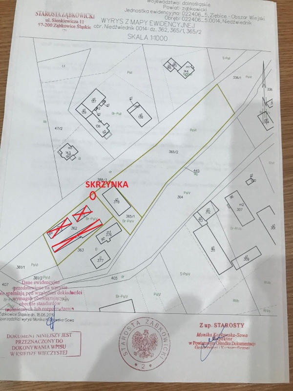 Działka siedliskowa 4200m2 we wsi Niedźwiednik 57-224 w rejonie Ziębic - 1
