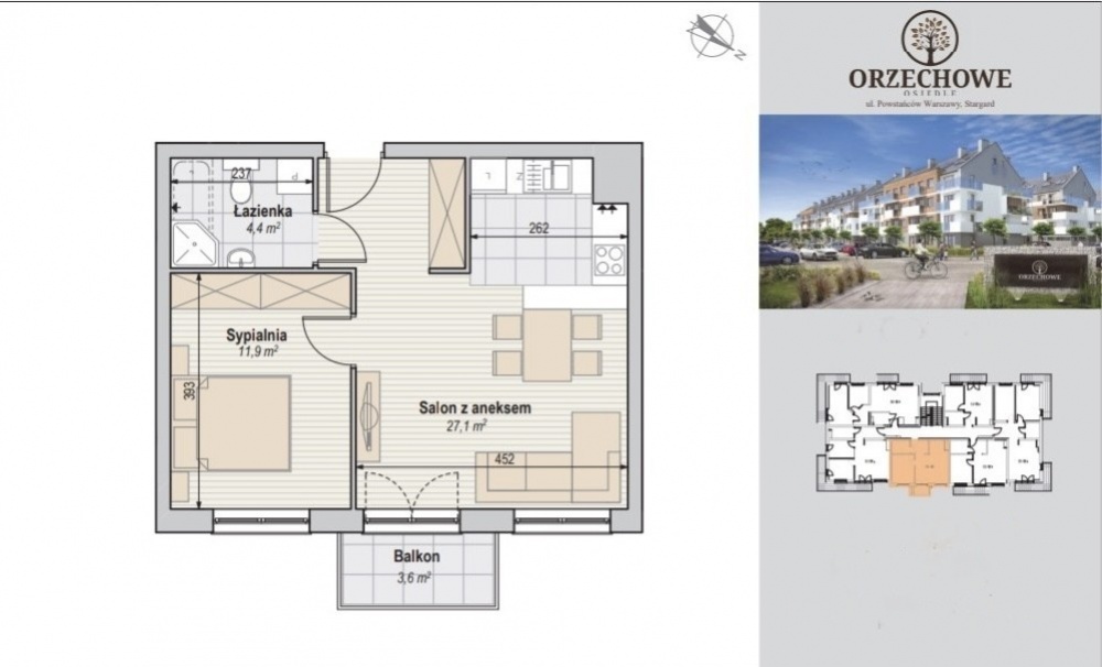 Nowoczesne 2 pokoje gotowe do wprowadzenia  - 1
