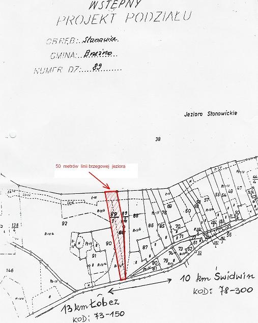 Działka budowlana nad jeziorem Słonowice – możliwość zabudowy 3 domów - 7