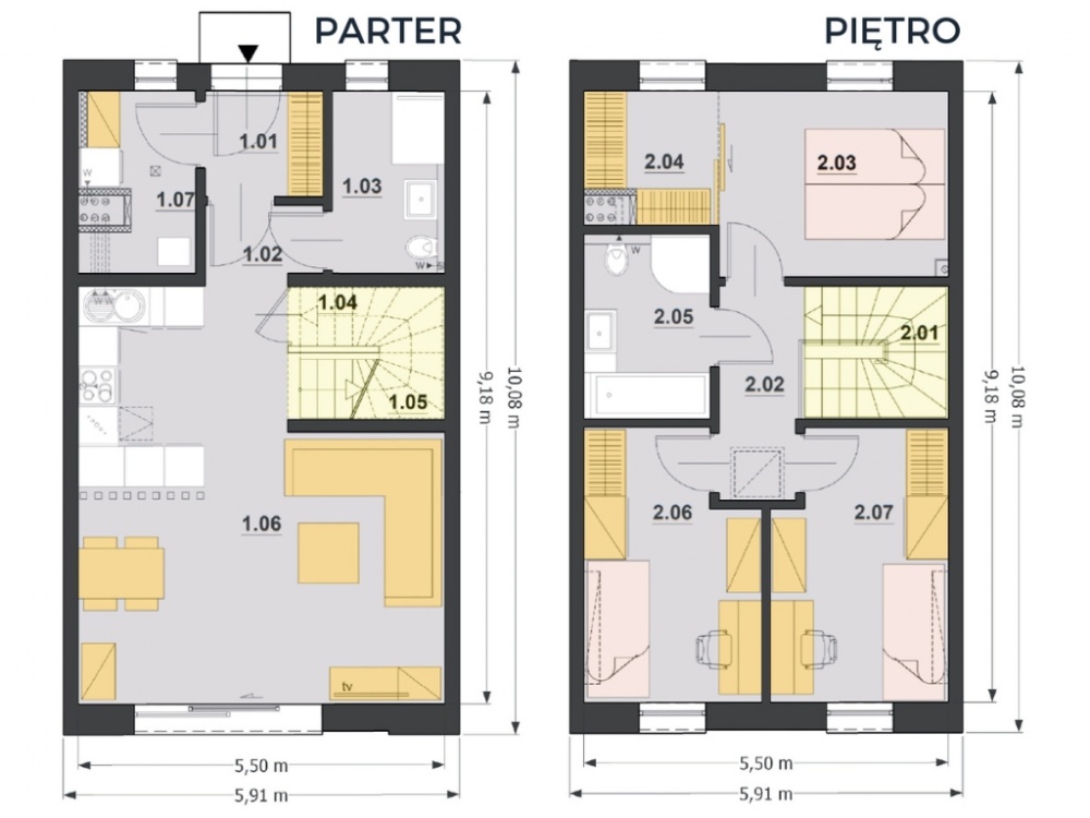 Żory Rogoźna | nowy dom szeregowy z ogrodem | 92m2 | 4 pokoje | 0% prowizji | 0% PCC - 6