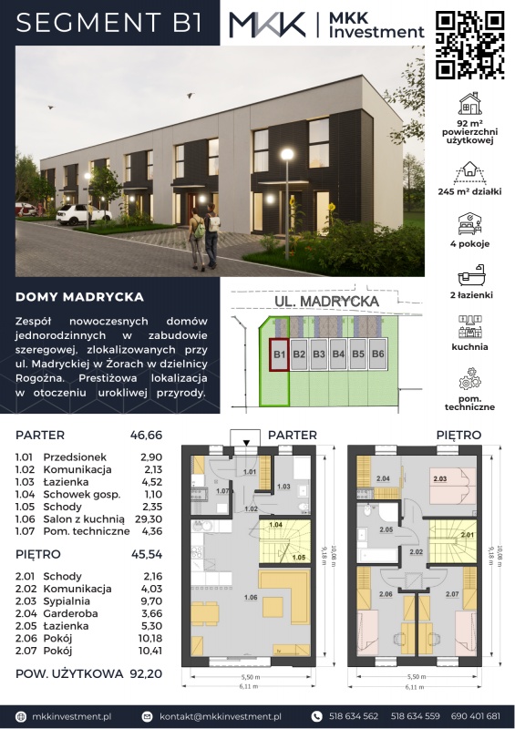 Żory Rogoźna | nowy dom szeregowy z ogrodem | 92m2 | 4 pokoje | 0% prowizji | 0% PCC - 12