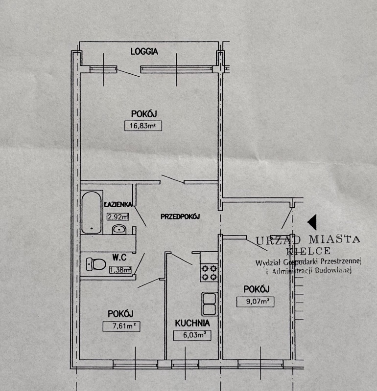 Jasne mieszkanie z loggią i szeroką panoramą Kielc, 3 pokoje, 54 m² - 9