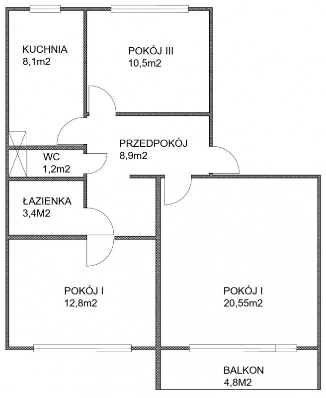 3 pokoje 66,7 m² | winda | funkcjonalny układ | duży balkon - 1