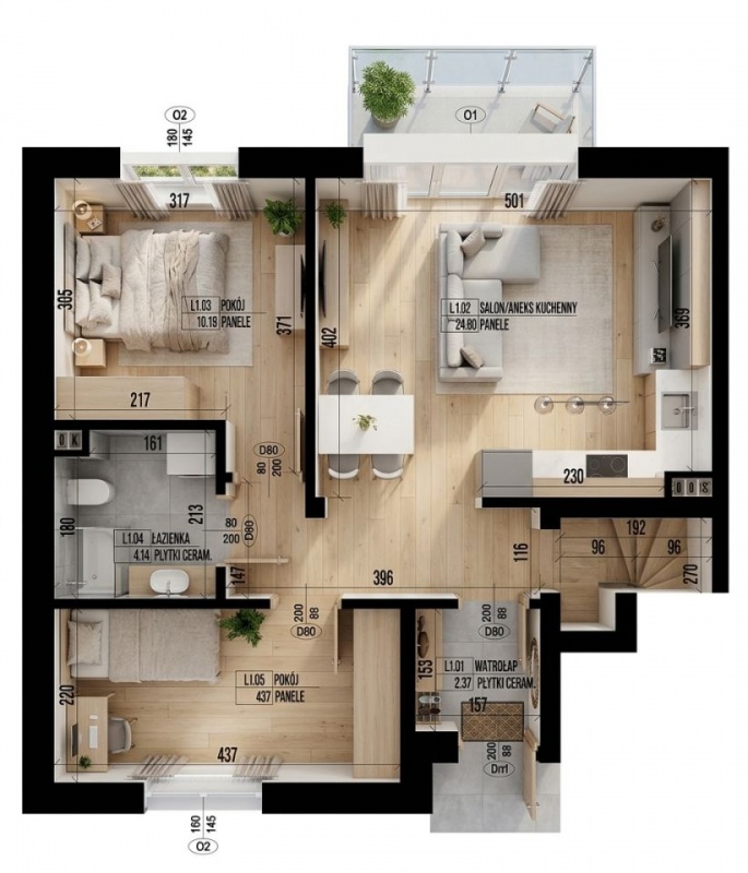 Nowe 3-pok. mieszkanie z ogródkiem i 2 miejscami postojowymi - 18