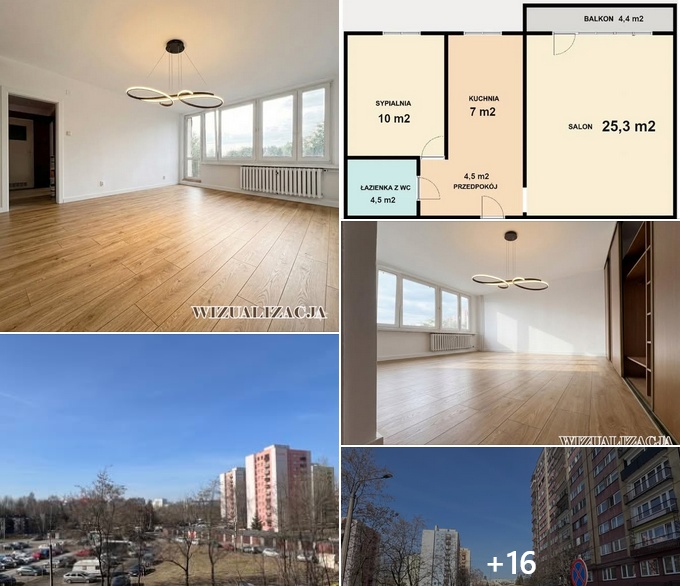 Sprzedam mieszkanie |Sosnowiec |Centrum |ul. Jagiellońska |mieszkanie dwupokojowe 51,35 m²  - 0