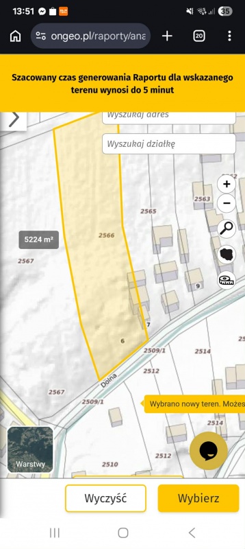 Sprzedam  działkę  budowlaną w Lasocinie - 0