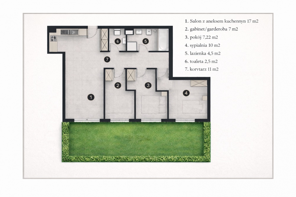 NOWE 4-POKOJOWE MIESZKANIE Z OGRODEM – 60 m² + TARAS 43 m² | ul. Kąty Grodziskie 19B - 4
