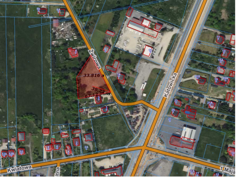 Działka budowlana - Poczesna , Kolonia Poczesna ul. Żwirowa - 3