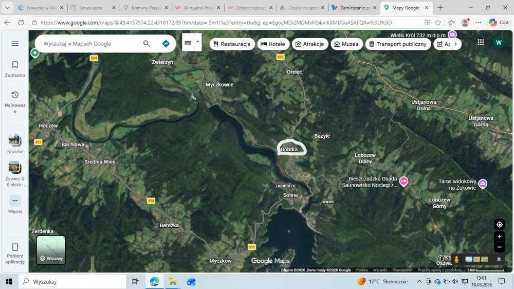 Działka BUDOWLANA, Bieszczady, Bóbrka, k. SOLINA - 11