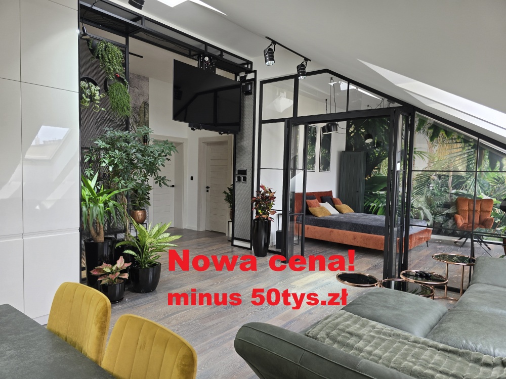 Luksusowy wysoki przestrzenny loft pod klucz 3 pokoje niski czynsz - 0