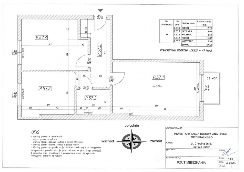 Centrum, obok Plazy, możliwe 3 pokoje, 47m2, Śródmieście, ul.Chopina, wysoki sufit - 5