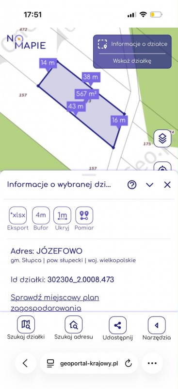 NA SPRZEDAŻ DZIAŁKA 59AR JÓZEFOWO POW SŁUPECKI - 6