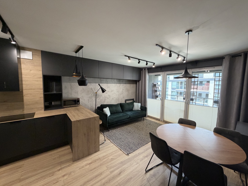 Stylowe mieszkanie 43 m² z klimatyzacją i garażem podziemnym, duży salon z kuchnią + sypialnia, w pełni wyposażone - 3
