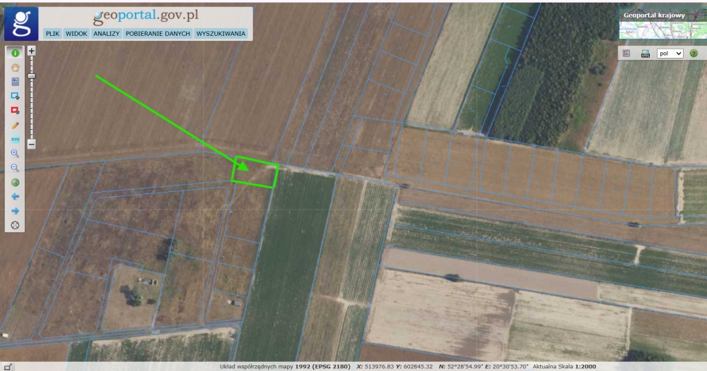 Sprzedam działkę budowlaną 1019 m2, przy trasie S7 - Złotopolice pow. Płoński - 1