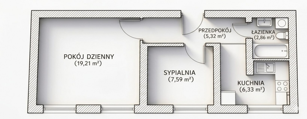 Mieszkanie 2-pokojowe z klimatyzacją (bezpośrednio) - 14