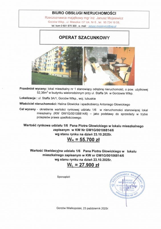 Syndyk sprzeda udział w prawie własności lokalu mieszkalnego! - 0