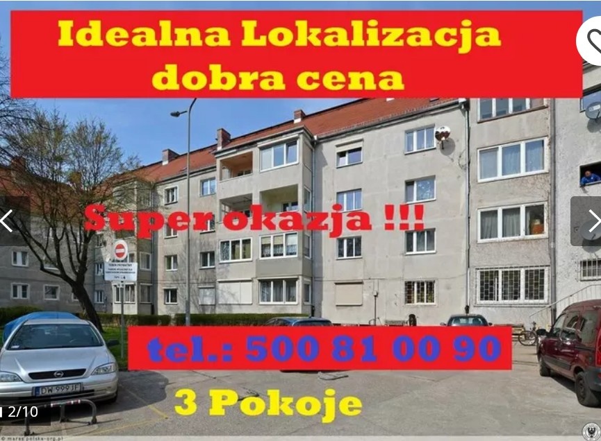 Skaytower Rewelacja Krzyki Gajowice Krucza Mieszkanie 3 Pokoje 65m2  CEGLA C.O Drweniane podlogi                              - 13