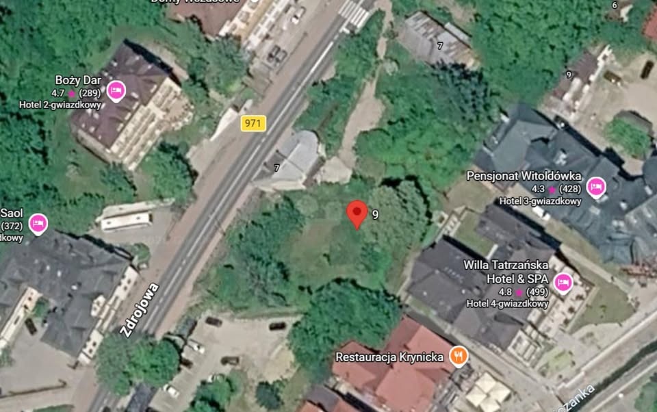 Działka inwestycyjna Krynica-Zdrój, ul. Zdrojowa 9 - 0