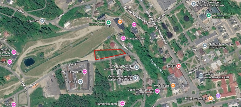 Działka inwestycyjna Krynica-Zdrój, ul. Piękna - 1