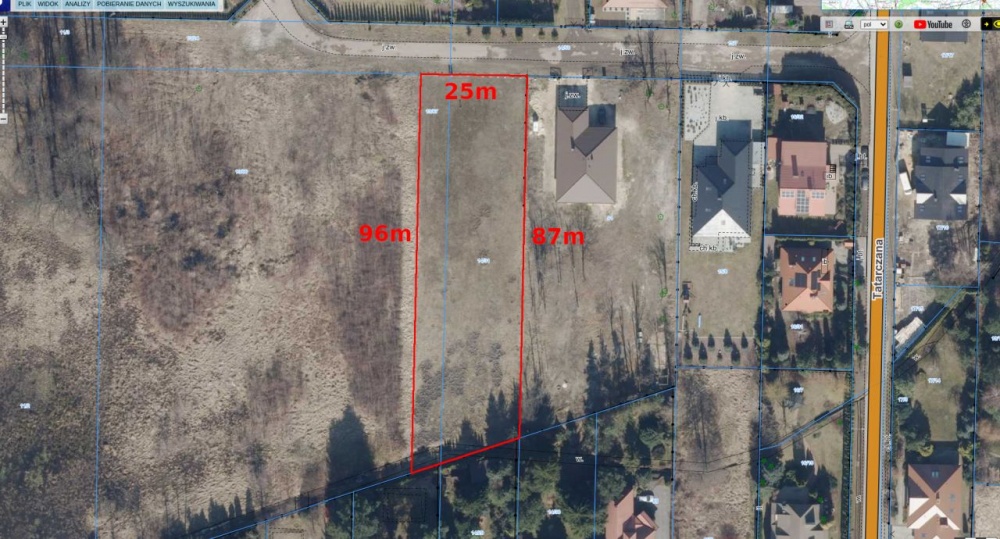 DZIAŁKA Z WARUNKAMI ZABUDOWY NA DOM JEDNORODZINNY, z potencjałem pod inwestycję deweloperską - 2330 m² - Łódź, ul. Tatarczana - bezpośrednio - 1