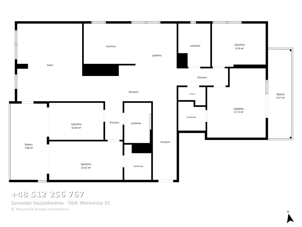Qbik Woronicza | 5 pokoi 146 m² | ostatnie piętro | 3 garaże | Mokotów - 16