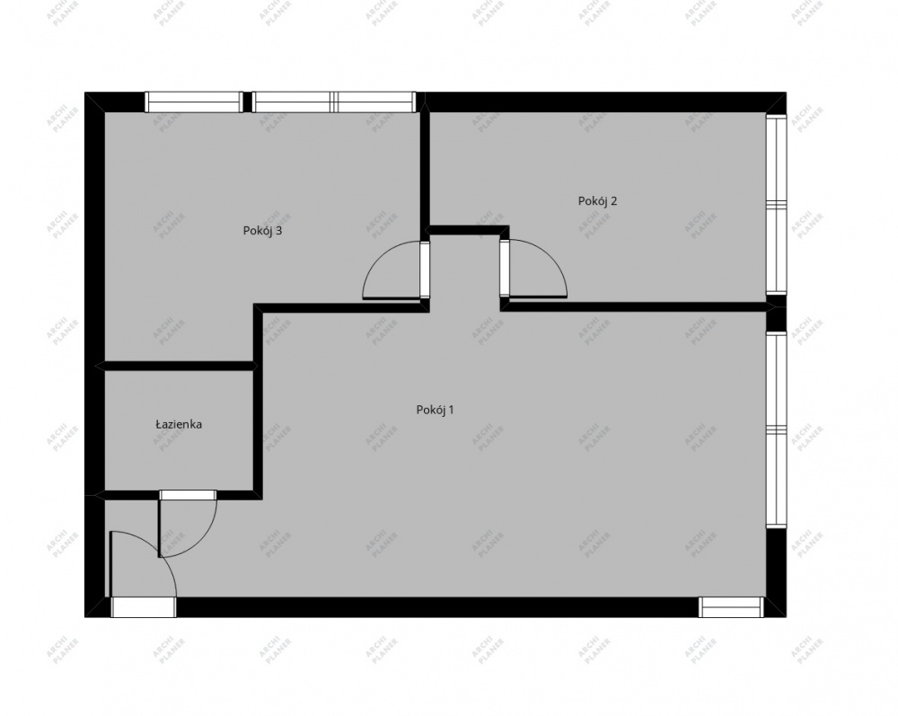 3 pokoje | 47,4 m² | po generalnym remoncie | 2 balkony | duże okna - 16