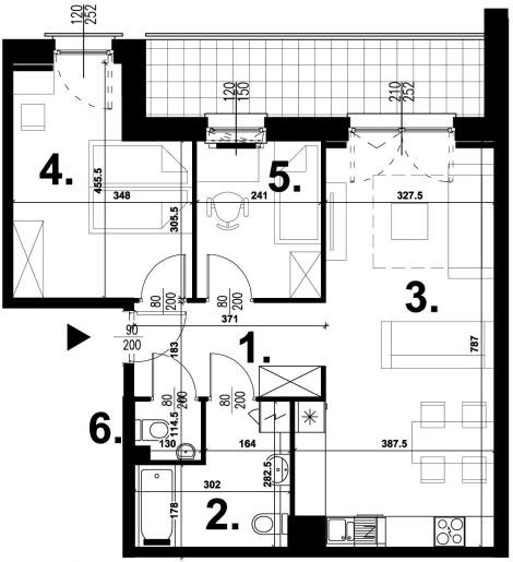 3 pokoje Działkowa Pruszków 62.45m2 - 12