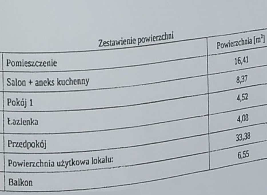 2 pokoje | 33,38 m² | Duży balkon | 1. piętro | 2017 r. | Bez prowizji - 11
