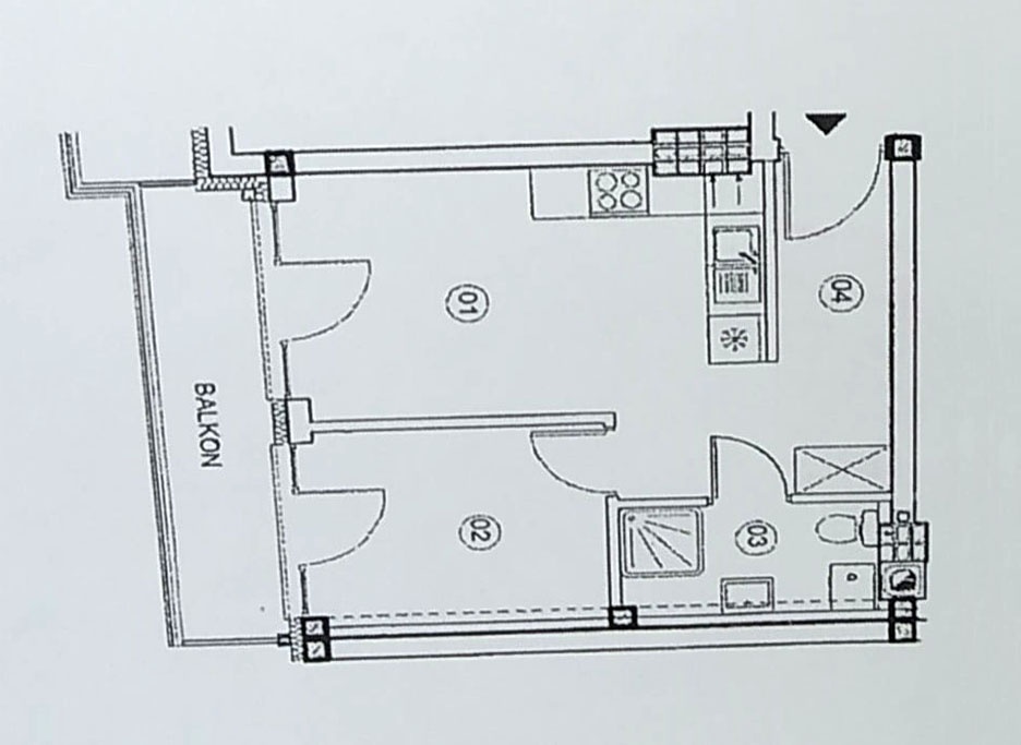 2 pokoje | 33,38 m² | Duży balkon | 1. piętro | 2017 r. | Bez prowizji - 10