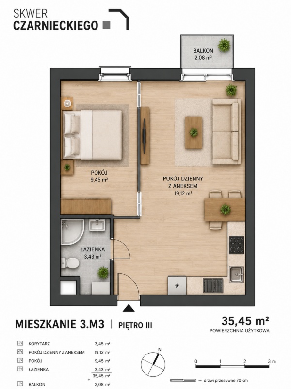 Smart 2 pokoje | duży balkon | Wilda | gotowe pod najem - 11