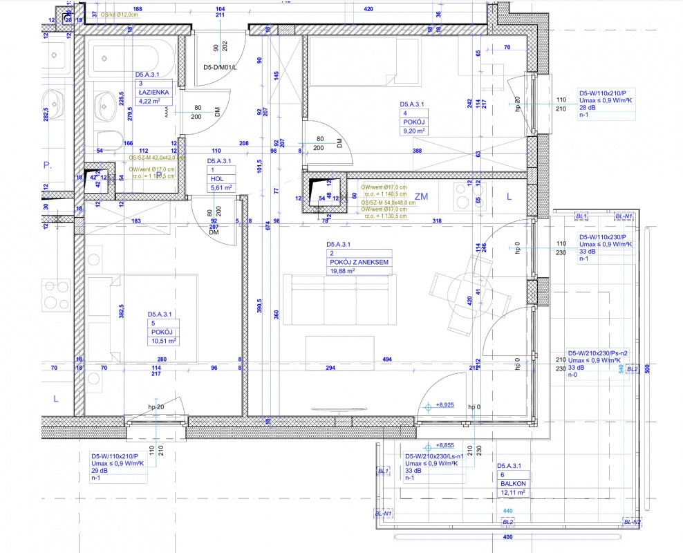 3 pokoje | 50,7 m² | ostatnie piętro | taras 12 m² | garaż i komórka - w cenie tylko do końca lipca | Zacisze Marcelin - 1