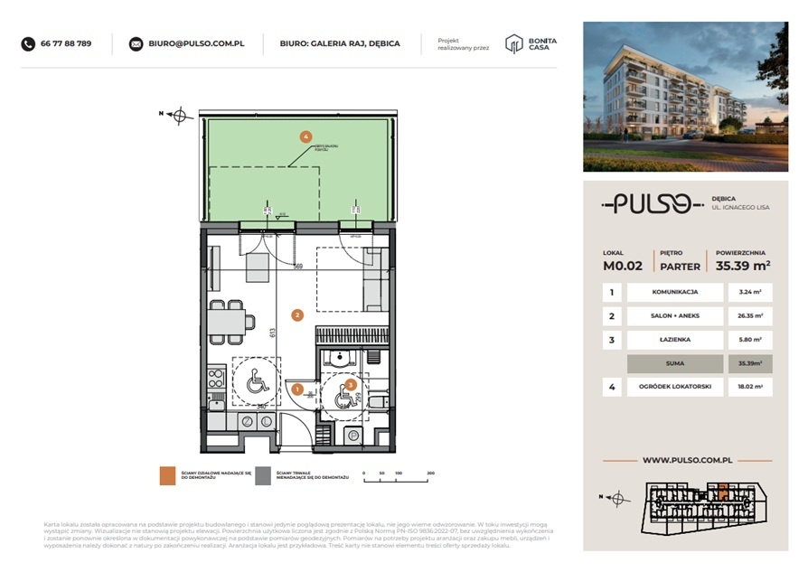 	M0.02 | 35,39 m² | 1 pokojowe | ogródek 18,02 m² | bezpośrednio od dewelopera - 5