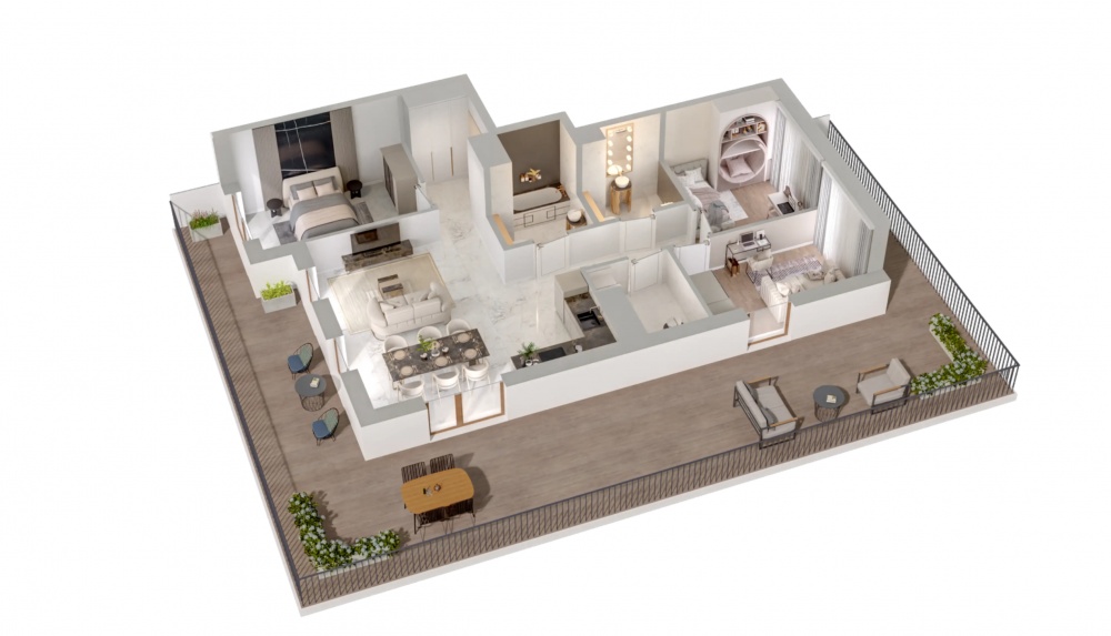 	4 pokoje z tarasem 77,96 m² | Apartament PULSO Dębica | bez prowizji - 3