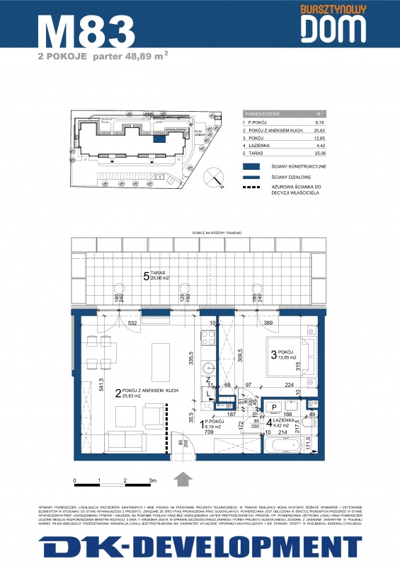 Mieszkanie 48,89 m2 taras 25,06 m2 widok na zieleń, 10 min do CENTRUM - 2