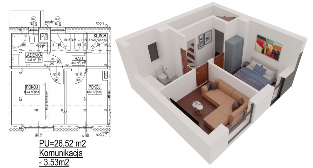 szereg 80m2 WAWA WAWER obok Gocław panele foto rekuperator - 16