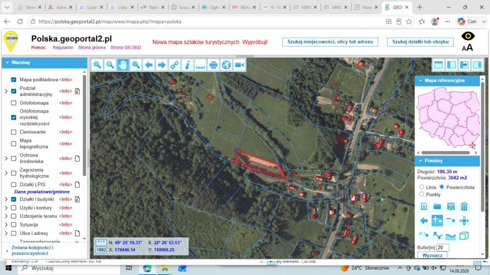 Działka BUDOWLANA 30 ary Bieszczady, Bóbrka, k. SOLINA - 6