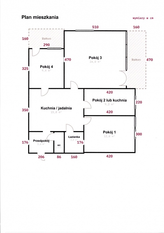 4 pokoje 71 m², 2 balkony, garaż niższa cena miejsce postojowe Karolew - 12