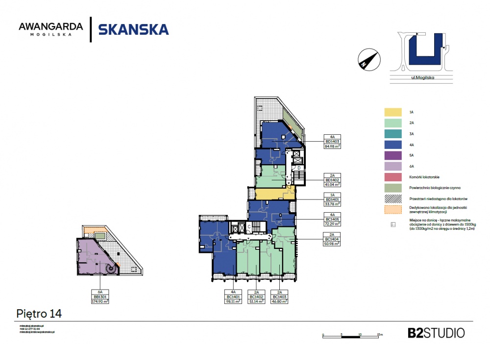 14. PIĘTRO | 4 POKOJE | 72,29 M² | WIDOK | AWANGARDA MOGILSKA | CESJA - 1