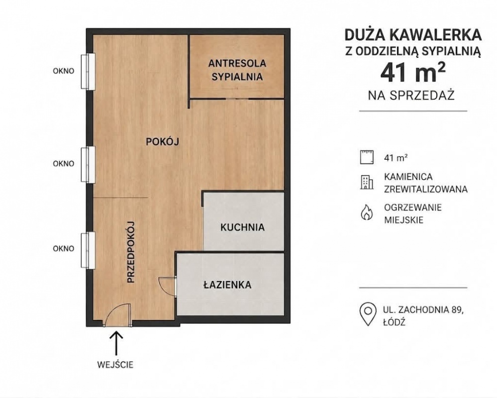 Mieszkanie, ul. Zachodnia - 5