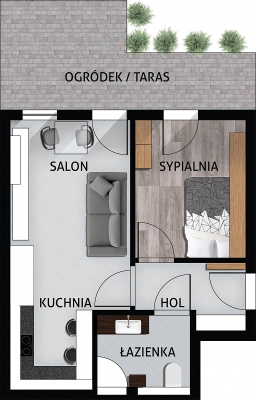 Dwupokojowe mieszkanie z tarasem na wynajem | ul. Tuchowska, Kraków - 14